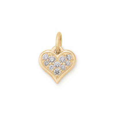 Delicate Pave Diamond Heart Pendant