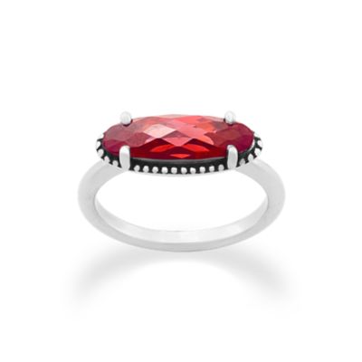 Beaded Horizon Gemstone Ring